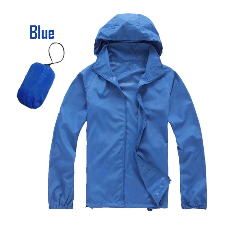 Camping Rain Jacket for Men & Women - Waterproof UV Protection