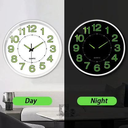 Stylish 8-Inch Nordic Glow-in-the-Dark Wall Clock