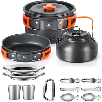 Portable Camping Cookware Set | Outdoor Picnic Teapot