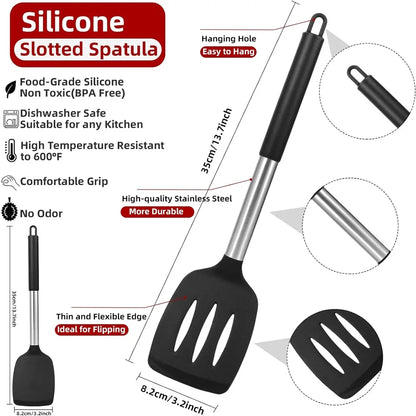 2-Piece Silicone Spatula Set | Non-Stick & Heat-Resistant Kitchen Tools