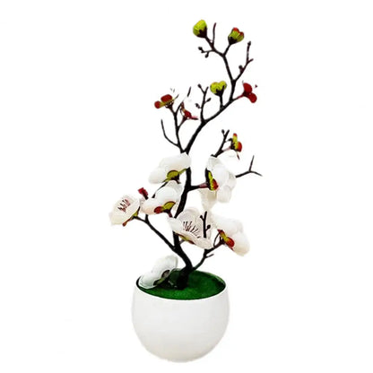 Artificial Bonsai Silk Plum Blossom Flowers for Home Decor