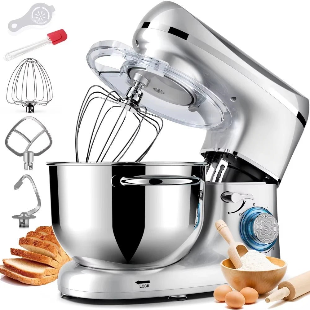 Electric Mixer – Stainless Steel Bowl, Dough Hook, Egg Separator