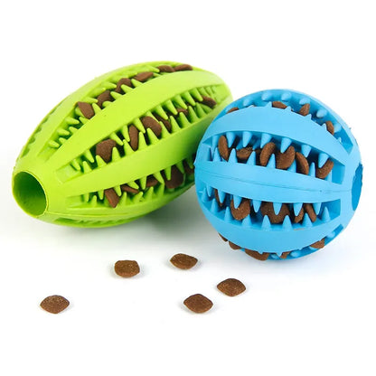 Natural Rubber Dog Chew Toy Ball – Teeth Cleaning & Interactive Snack Ball