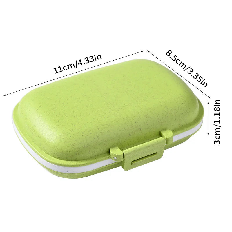 8 Grids Mini Pill Case Plastic Travel Medicine Box Cute Small Tablet Pill Storage Organizer Box Holder Container Dispenser Case