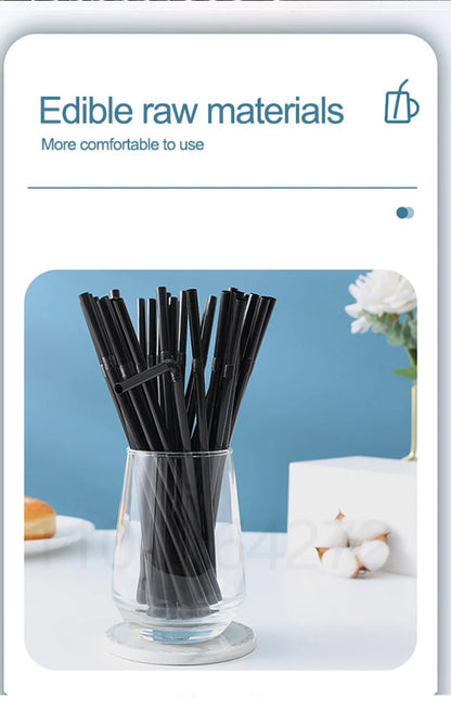 Colorful & Black Drinking Straws – Flexible Party Supplies