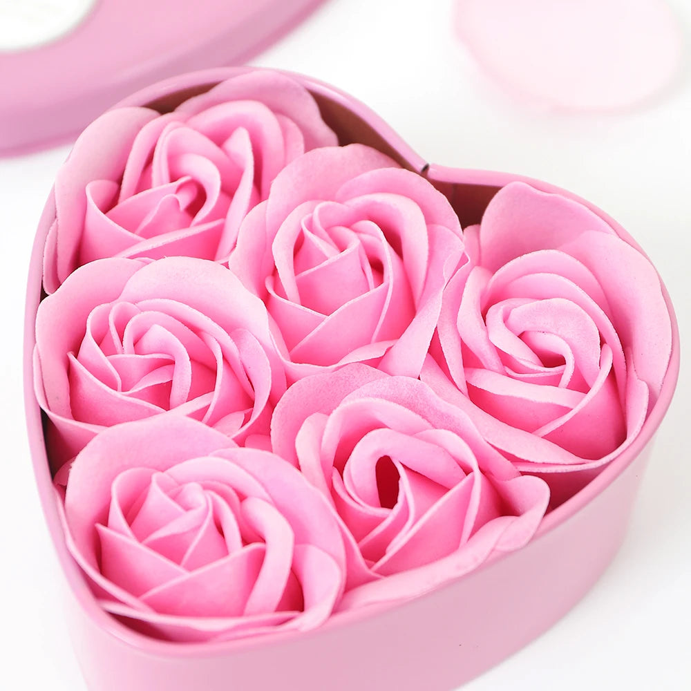 Rose Artificial Flower Heads in Gift Box for Valentine's & Wedding Decor