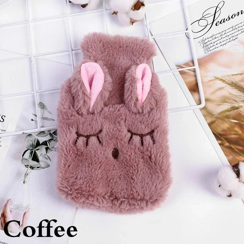 Winter Hot Water Bottle for Bed Warm Belly Treasure Cartoon Hand Warmer Filled Mini Explosion-proof Portable Hot Water Bag