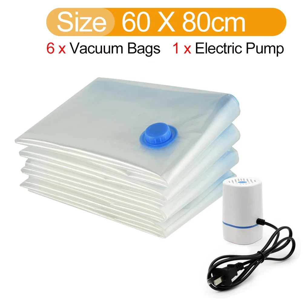 Reusable Vacuum Bags – 7 Sizes, Space-Saving Clothes Storage