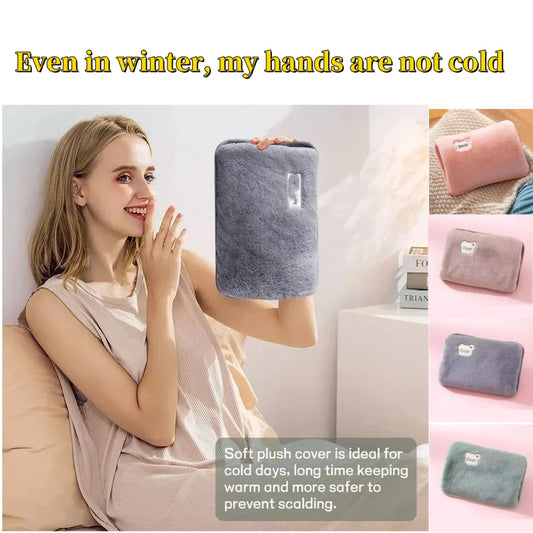 Rechargeable Hot Water Bottle Cute Electric Hand Warmer EU Plug Reusable Hot Compress Bag Heating Pad Hand Pocket Warmer