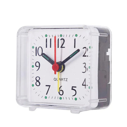 Compact Square Quartz Alarm Clock | Perfect for Kids & Travel