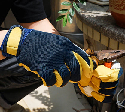 Men's Tough Grip Leather Work Gloves | Utility & Gardening