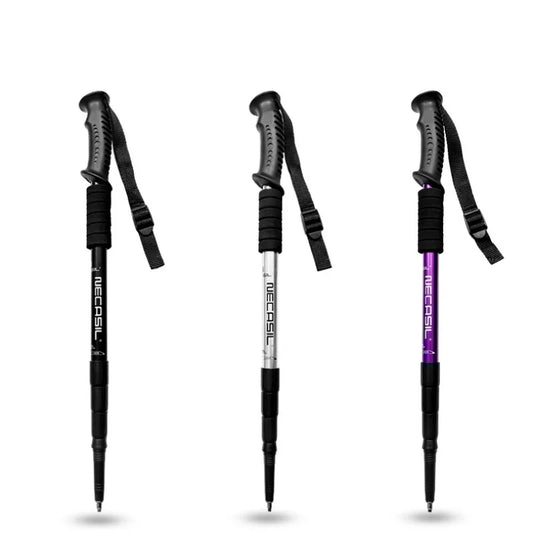 Aluminium Alloy Teleskopic Stick Hiking Poles Bastão De Trekking Walking Stick Ultralight Absorber Walking Cane Alpenstock