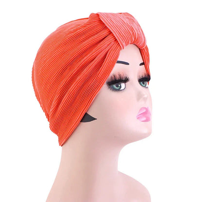 Women Stretchy Knot Turban Muslim Hat islamic inner Hijab Caps Head Scarf Bonnet Hair Loss Chemo Caps Elastic Headband Turban