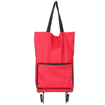 Portable Grocery Tug Bag with Wheels & PVC Tote