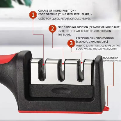 Multifunctional Knife Sharpener | Fast Sharpening for Kitchen & Scissors