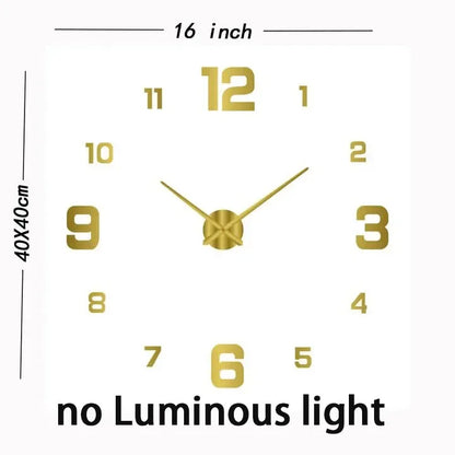 Stylish 8-Inch Nordic Glow-in-the-Dark Wall Clock