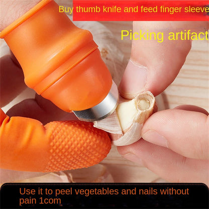 Silicone Thumb Knife Protector | Vegetable Harvesting Tool