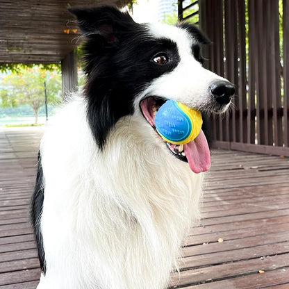 Soft TPR Dog Teeth Cleaning Toy – Bite-Resistant Squeaky Ball