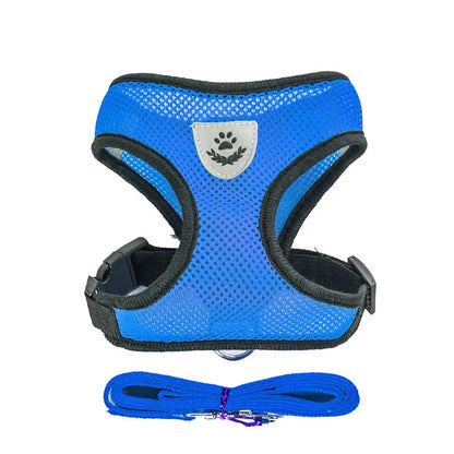 Soft Mesh Dog Harness – Breathable Comfort for Small Dogs & Cats