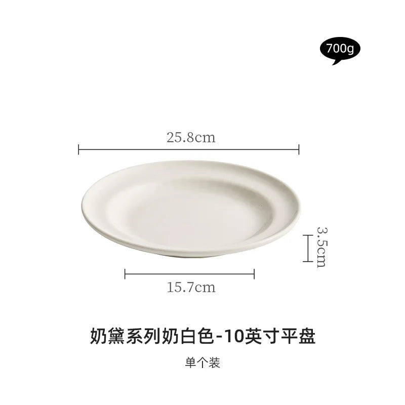 Cream Style Ceramic Bowl Set | High-End Japanese & Chinese Tableware, Kitchen Accessories