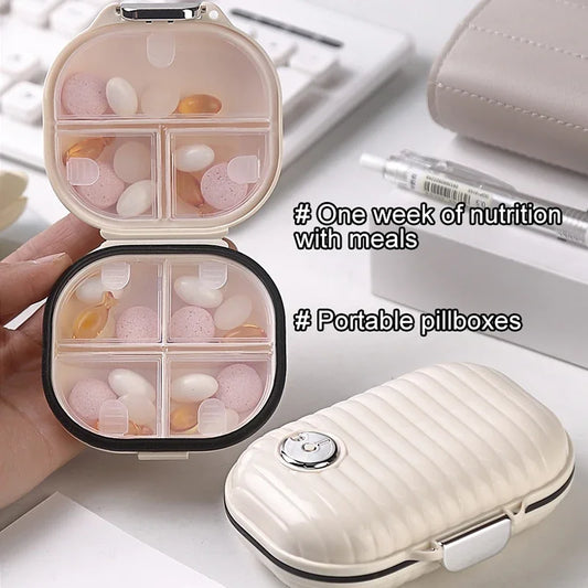 Wholesale waterproof 7-day pill storage box Organizer Medicine Small Mini pill box Plastic cutter Weekly portable pill box