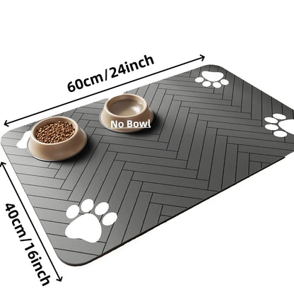 Absorbent Pet Feeding Mat – Waterproof & Quick Dry for Dogs & Cats