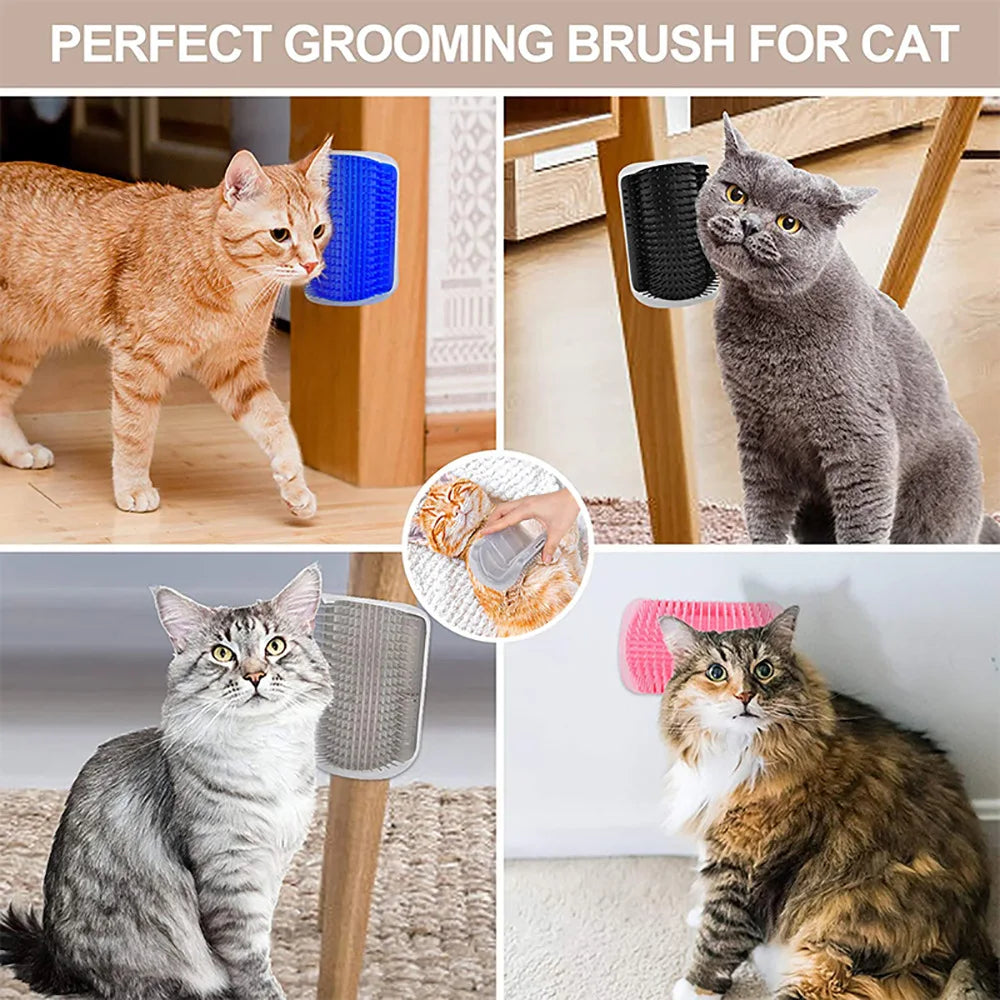 PP Material Cat Massager Brush – Hair Removal Grooming Tool