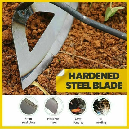 Steel Hardened Hollow Hoe for Weeding & Planting | Farm & Garden Tool