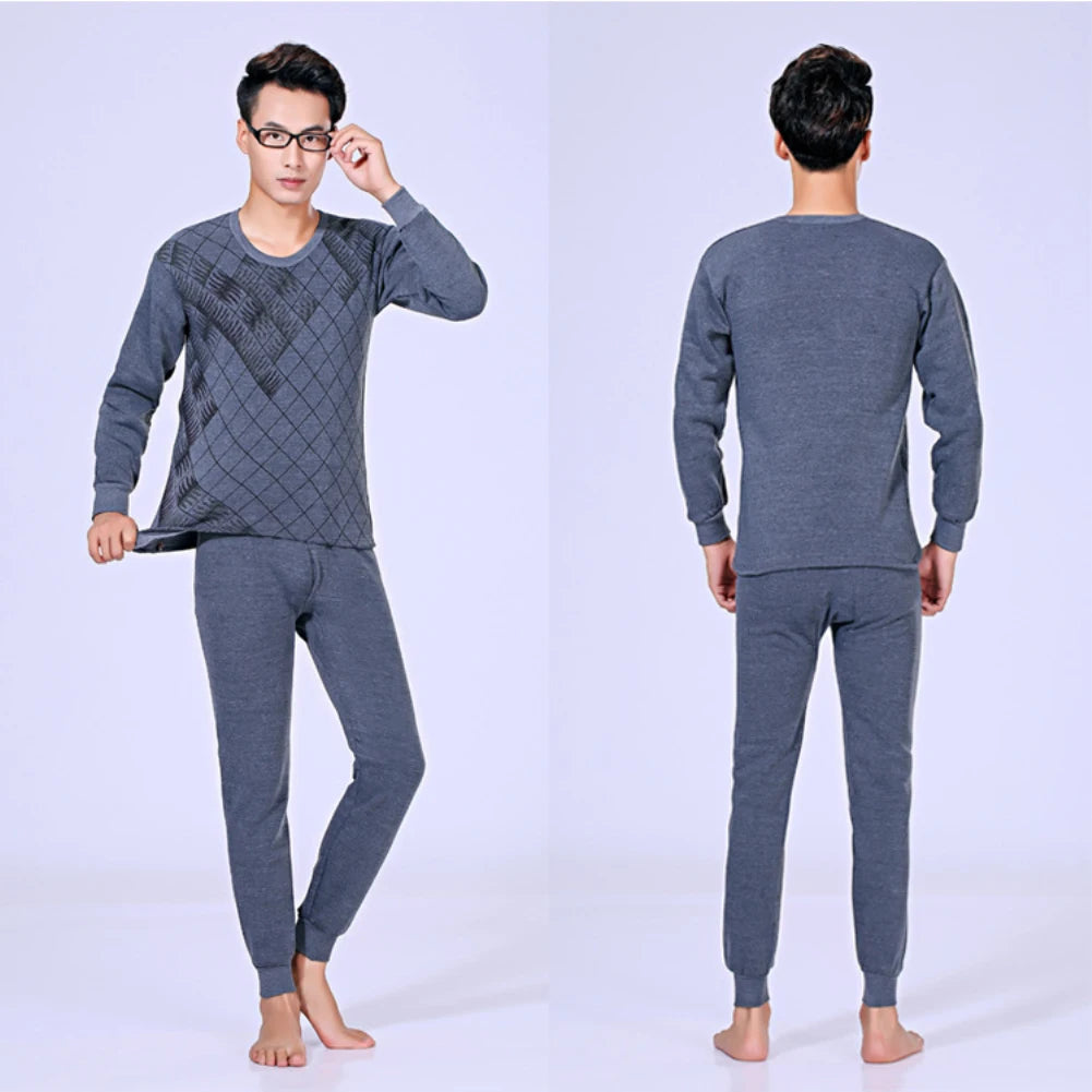 Winter Thermal Underwear Long Johns for Men - Warm Tops & Pants Set