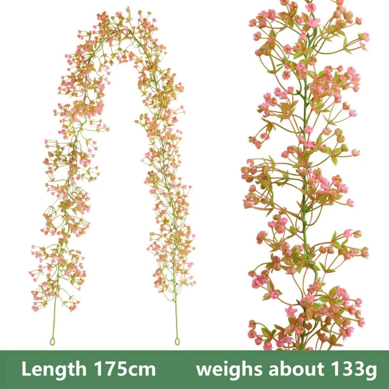 Artificial Baby's Breath Flower Vine Wedding Decoration 175cm