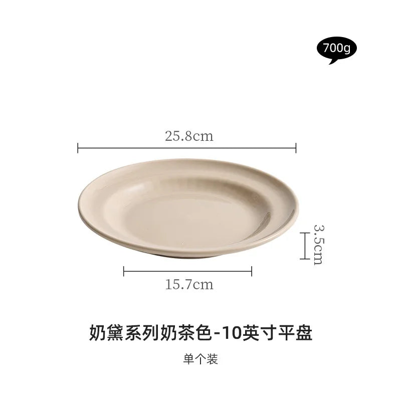 Cream Style Ceramic Bowl Set | High-End Japanese & Chinese Tableware, Kitchen Accessories