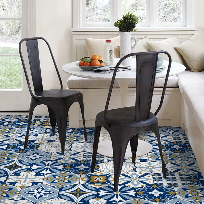 Moroccan Style Hexagonal Floor Stickers – Non-Slip Waterproof Decals