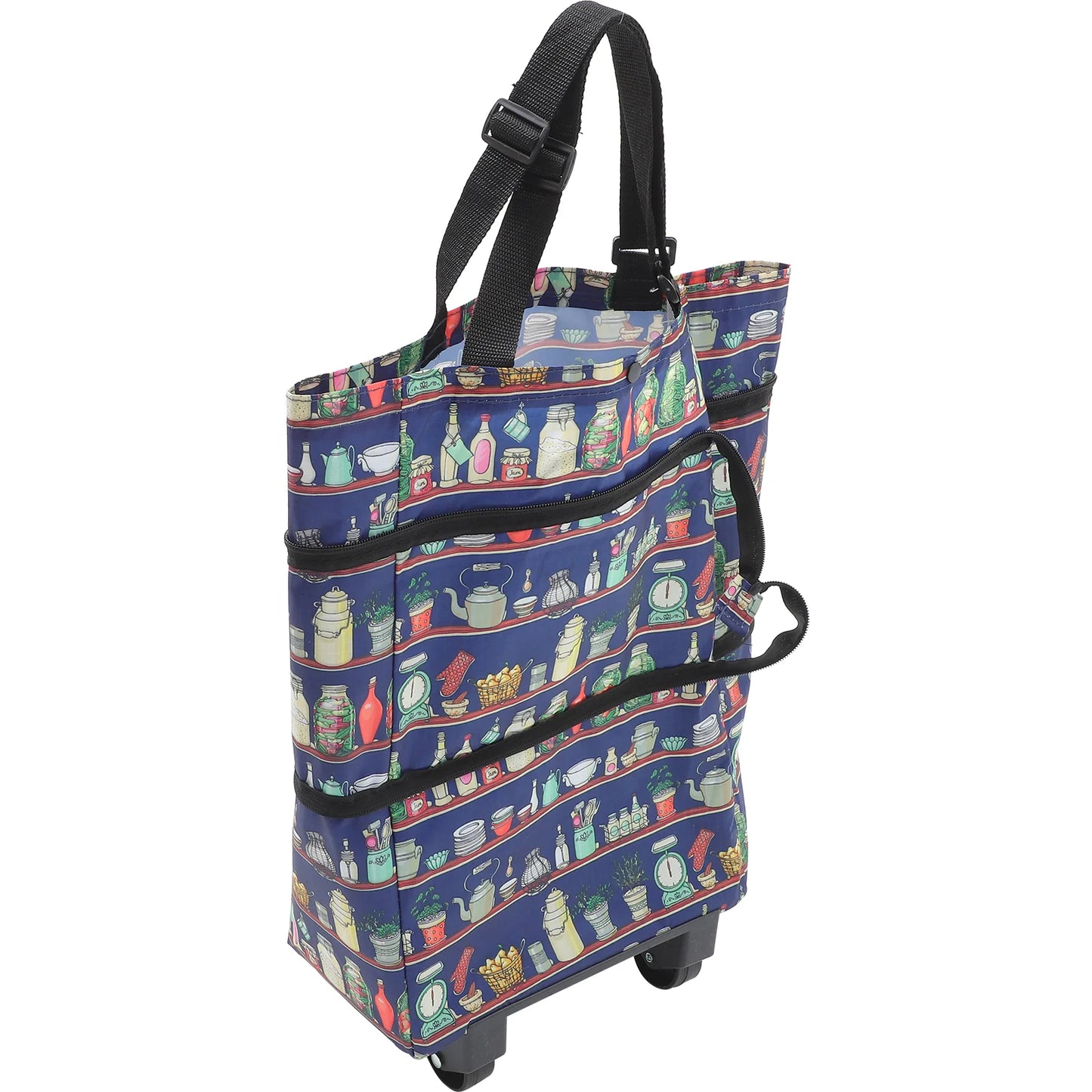 Portable Folding Shopping Bag with Wheels | Trolley Tote