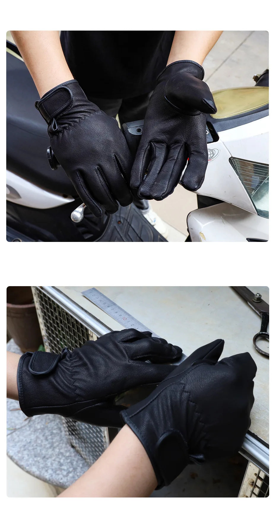 Men's Tough Grip Leather Work Gloves | Utility & Gardening