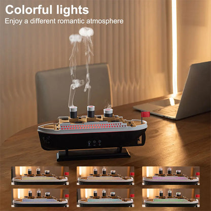 Titanic Ship air Humidifier | 250ml Aroma Diffuser with Jellyfish Design