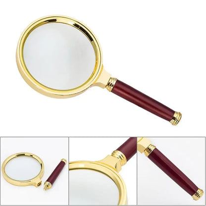 10 X Portable Handle Handheld Magnifying Glass Magnifier High-Magnification High-Definition for Jewelry Loupe 60mm mm