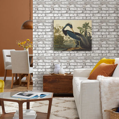 3D Whitewash Brick Tile Stickers – Water & Mold Resistant, 30cm x 30cm