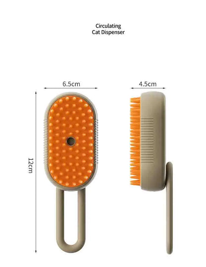 3-in-1 Pet Spray Brush – Steam, Massage & Hair Removal Comb