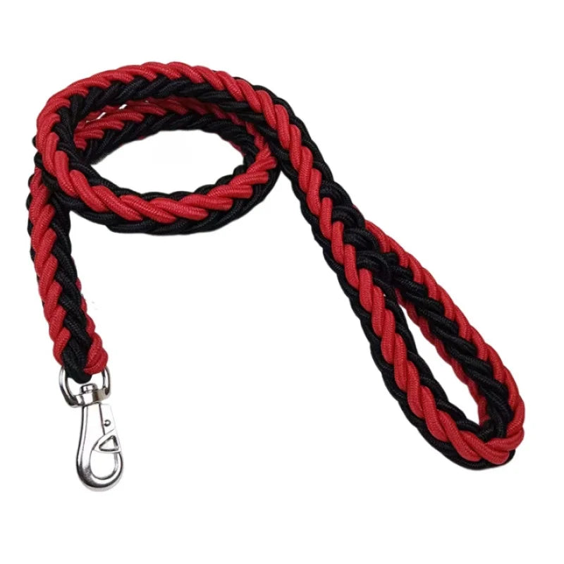 Nylon Braided Dog Leash – Durable Traction Rope for Large Dogs