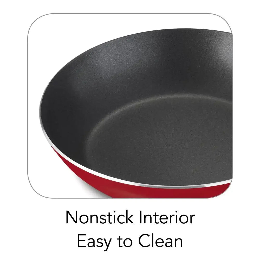 Nonstick Red Cookware 9-Piece Set with Dutch Oven & Saute Pan