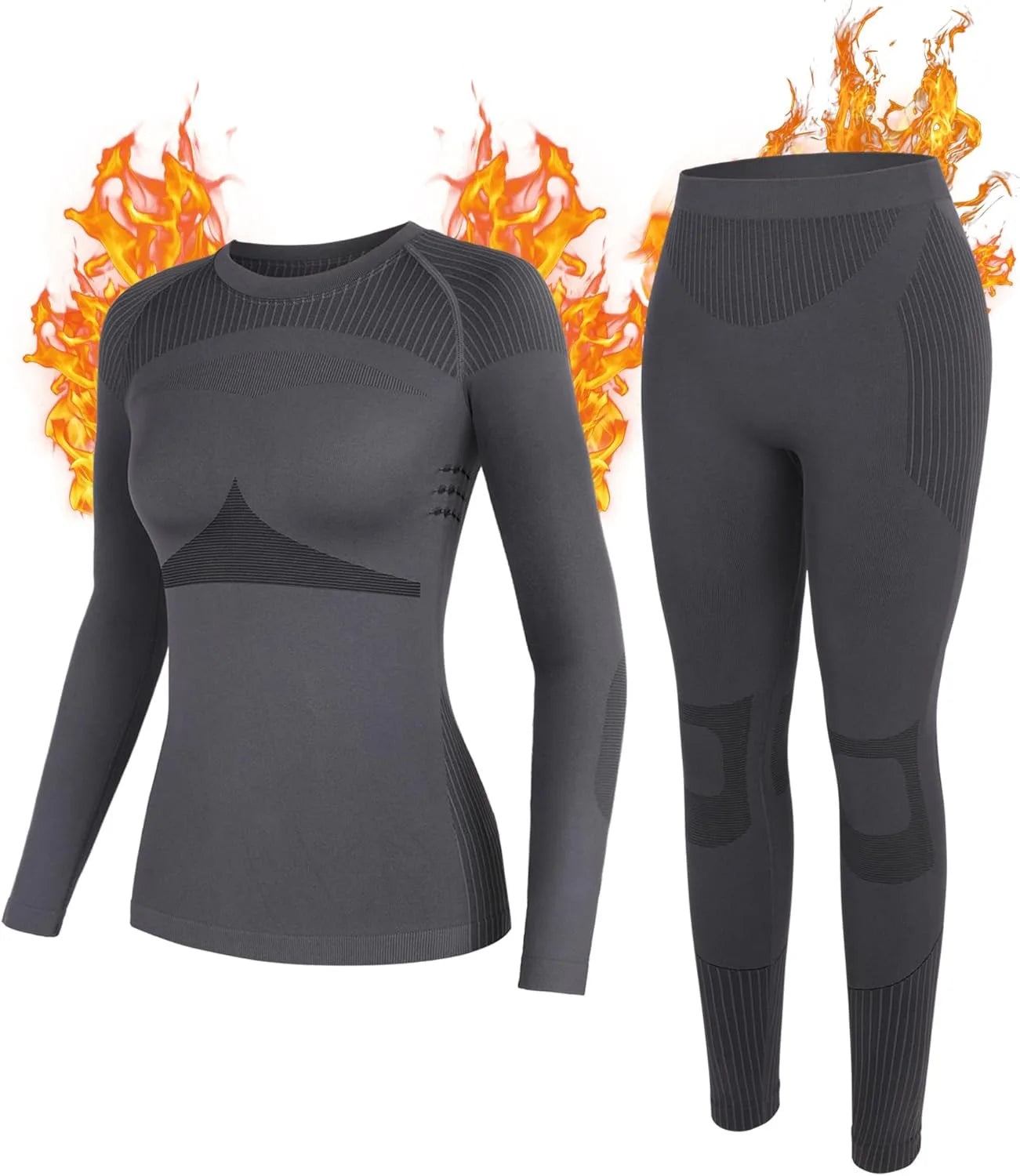 Anfilia Women Ski Thermal Underwear Set - Moisture-Wicking & Quick Dry