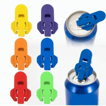 6PCS Easy Can Opener Bottle Opener Plastic Drink Lid Random Color Easy To Use Kitchen Accessories  Cool Gadgets