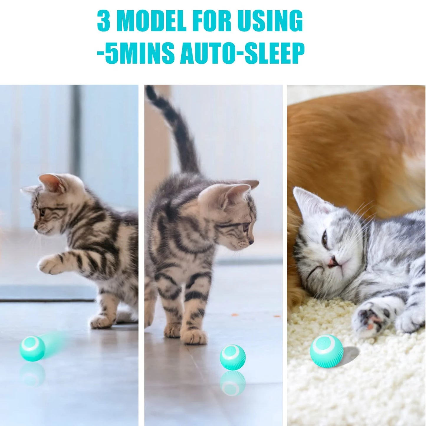 Automatic 360° Rotating Cat Toy Ball – USB Charging Exercise Toy