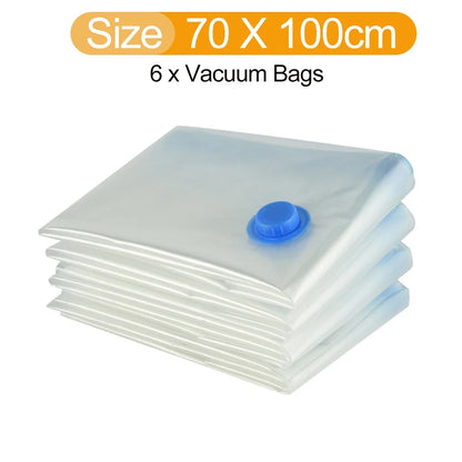 Reusable Vacuum Bags – 7 Sizes, Space-Saving Clothes Storage