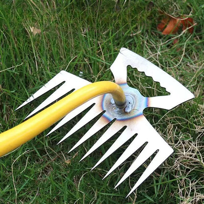 4/11 Tooth Manual Excavator Refurbished Garden Land Easily Pulled Grass Pot Soil Weeding Tool Manganese Steel Weeding Rake