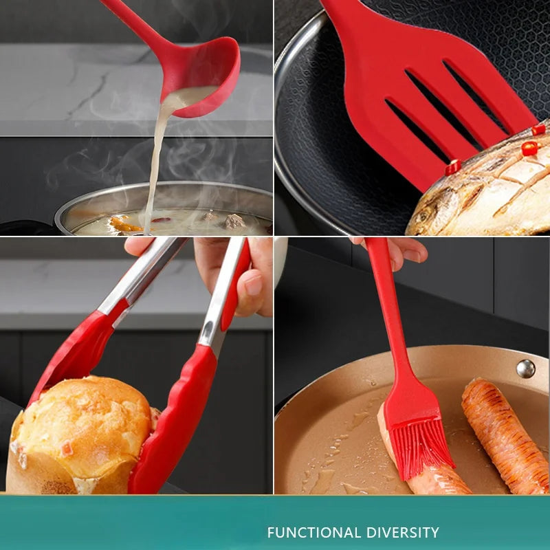 Silicone Cookware Set – Shovel, Spoon, Scraper for Kitchen & Baking