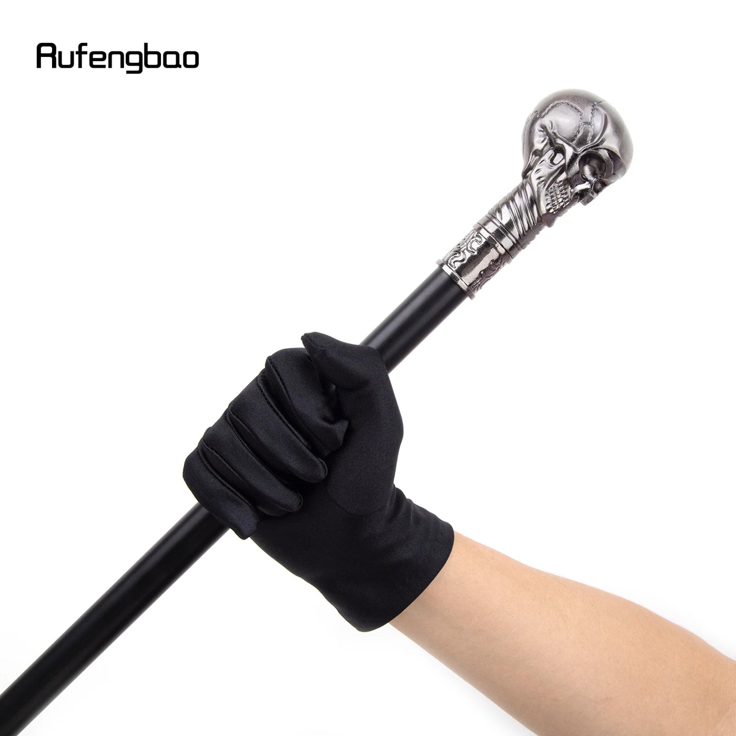 Skull Head Steampunk Walking Cane Fashion Decorative Walking Stick Gentleman Luxury Crosier Knob Walking Stick 93cm