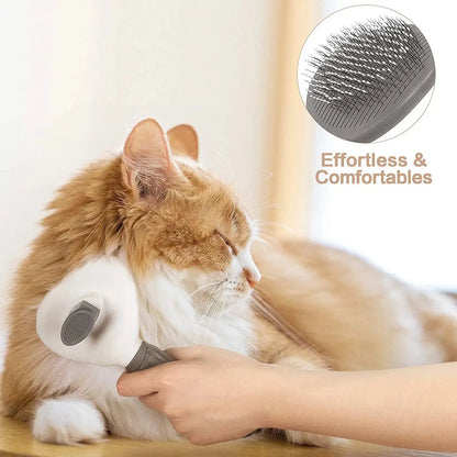 Self-Cleaning Pet Brush for Dogs & Cats – Dematting Grooming Tool