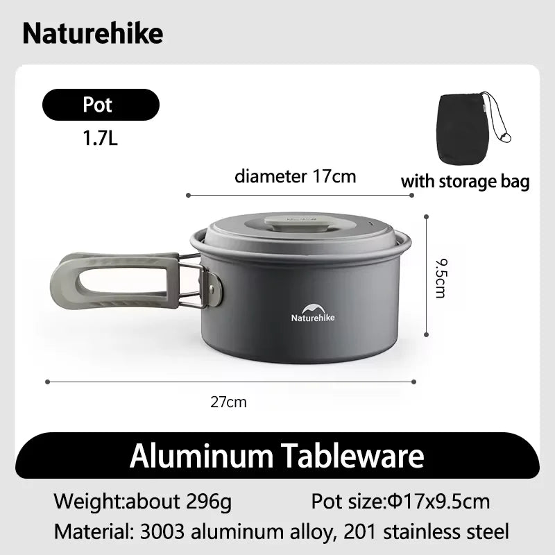 Camping Cook Kit | Ultralight Aluminum Pot Set