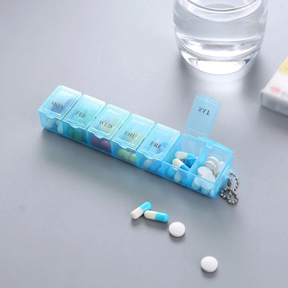 7-Day Pill Organizer | 3 Colors, 21 Compartments for Vitamins & Medicine